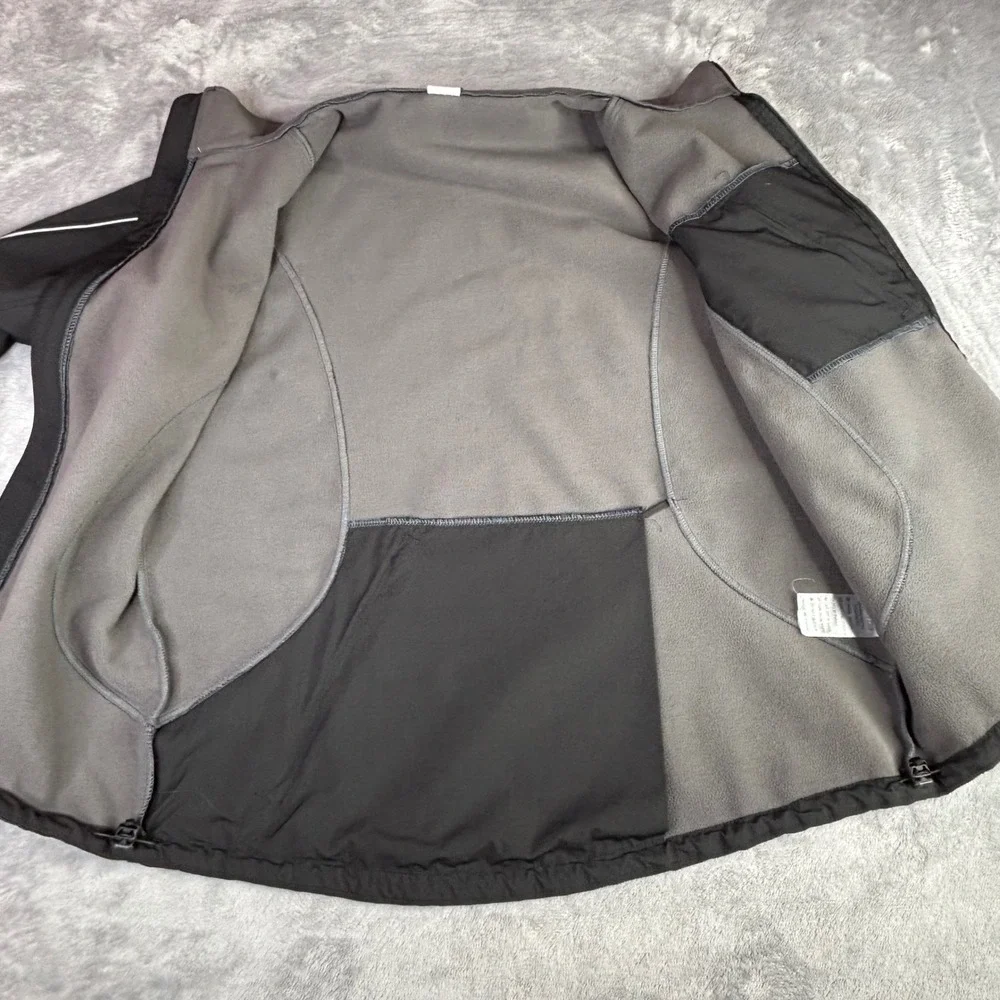 Wantdo‎ Softshell Jacket Men XL Black Fleece Lined Full Zip Outdoor Hiking Coat
